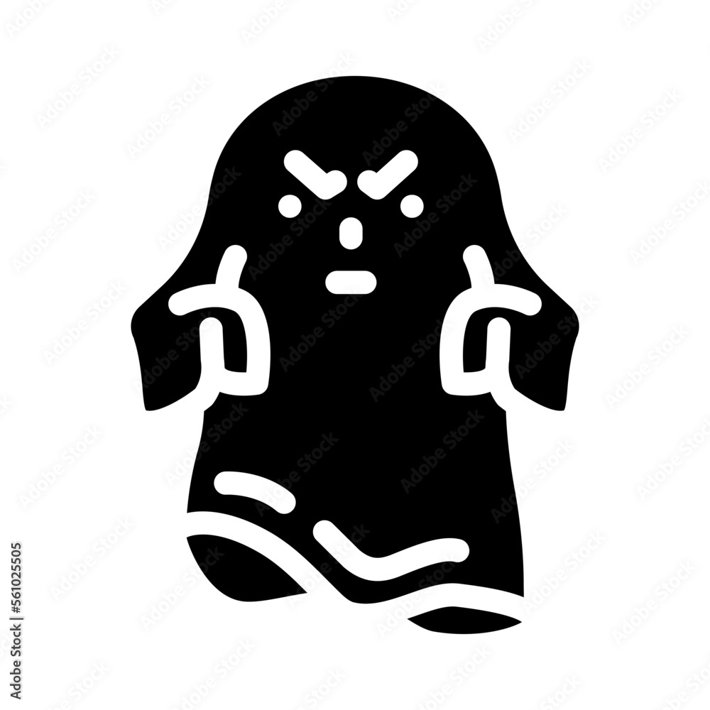 phantom ghost glyph icon vector. phantom ghost sign. isolated symbol illustration phantom ghost glyph icon vector. phantom ghost sign. isolated symbol illustration
