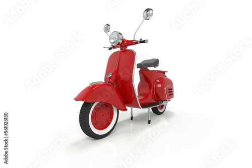 red motor scooter
