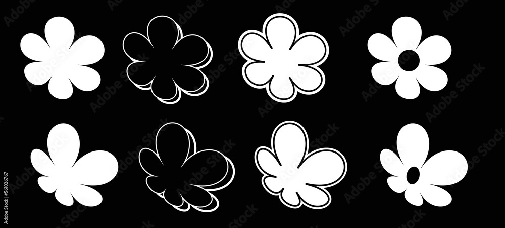 Vector Graphic Assets Set. Bold modern Shapes for Posters Template, flyers, clothes, social media, graphic design, sticker, In Y2k style, Futuristic, Anti-design, Digital Collage, Retro Futurist.
