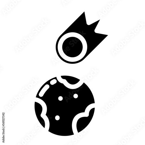 earth with asteroid glyph 