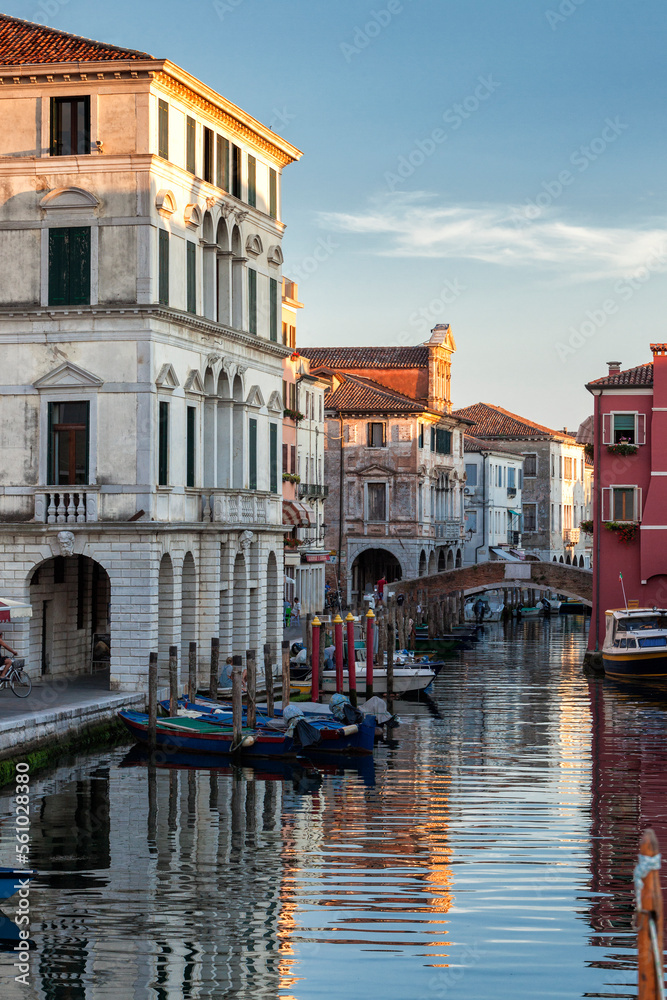 Chioggia, Venezia. Palazzi di Canal Vena