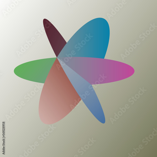 Colorful abstract 3d logo design