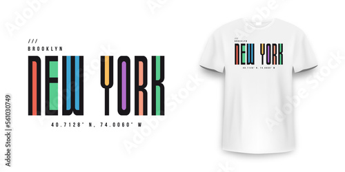 New York City t-shirt design. Minimalist t-shirt print and apparel typography design with stylish text. New York print for t-shirt design. Vector