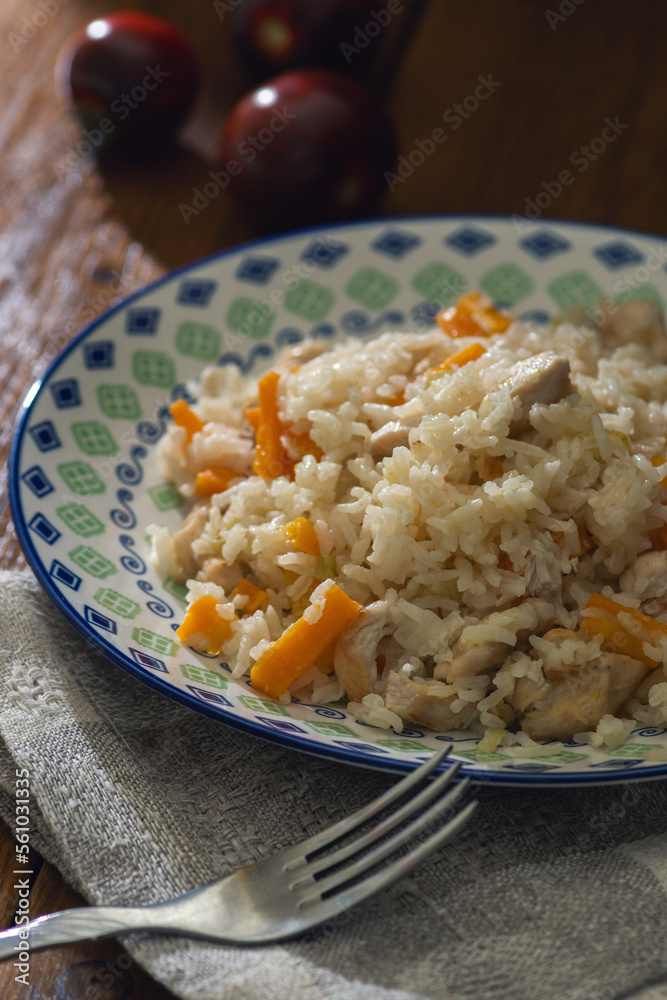 Rice porridge with vegetables and meat Rice porridge with vegetables and meat