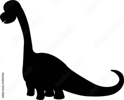 PNG black silhouette cute dinosaur. Silhouette cartoon animal design on transparent background. PNG file format Suitable for graphics websites and who require a silhouette transparent background PNG .