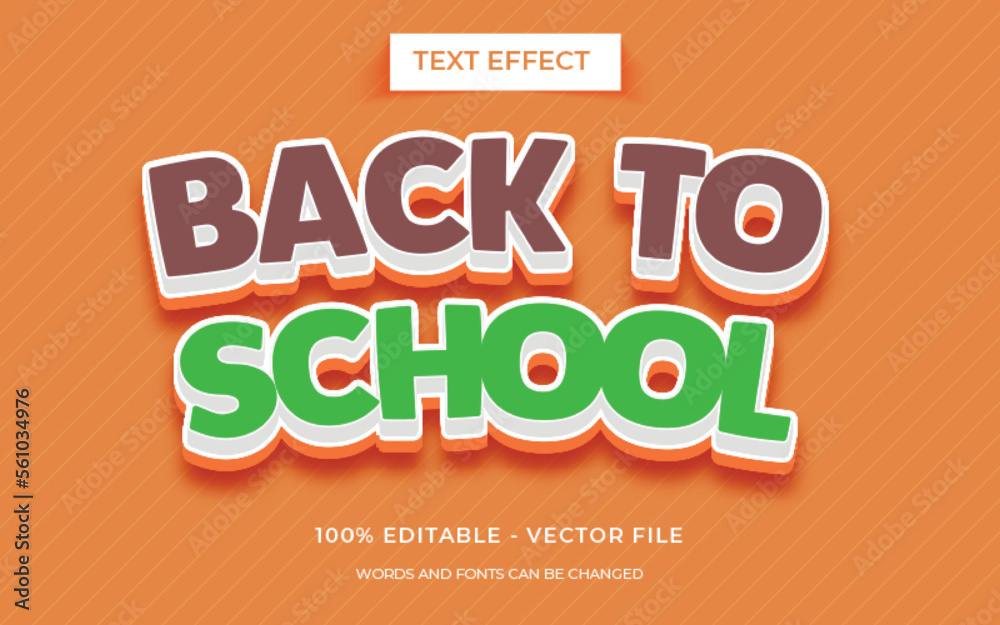 Editable text effect - Back to school text effect Editable text effect - Back to school text effect