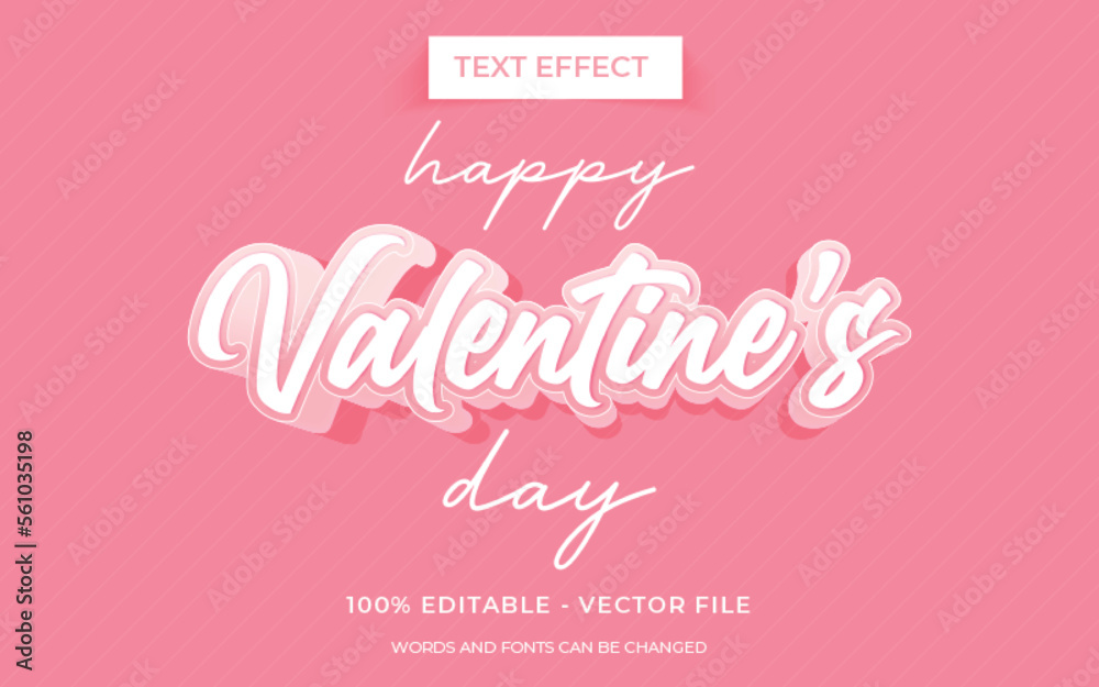 Editable text effect - Valentine's text effect