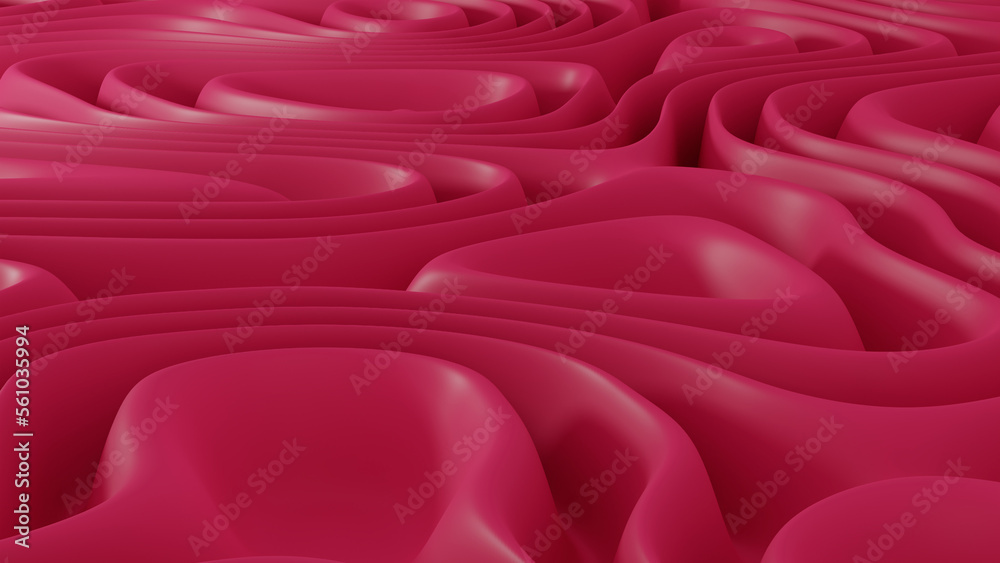 Obraz premium Organic cells, viva magenta background 3D