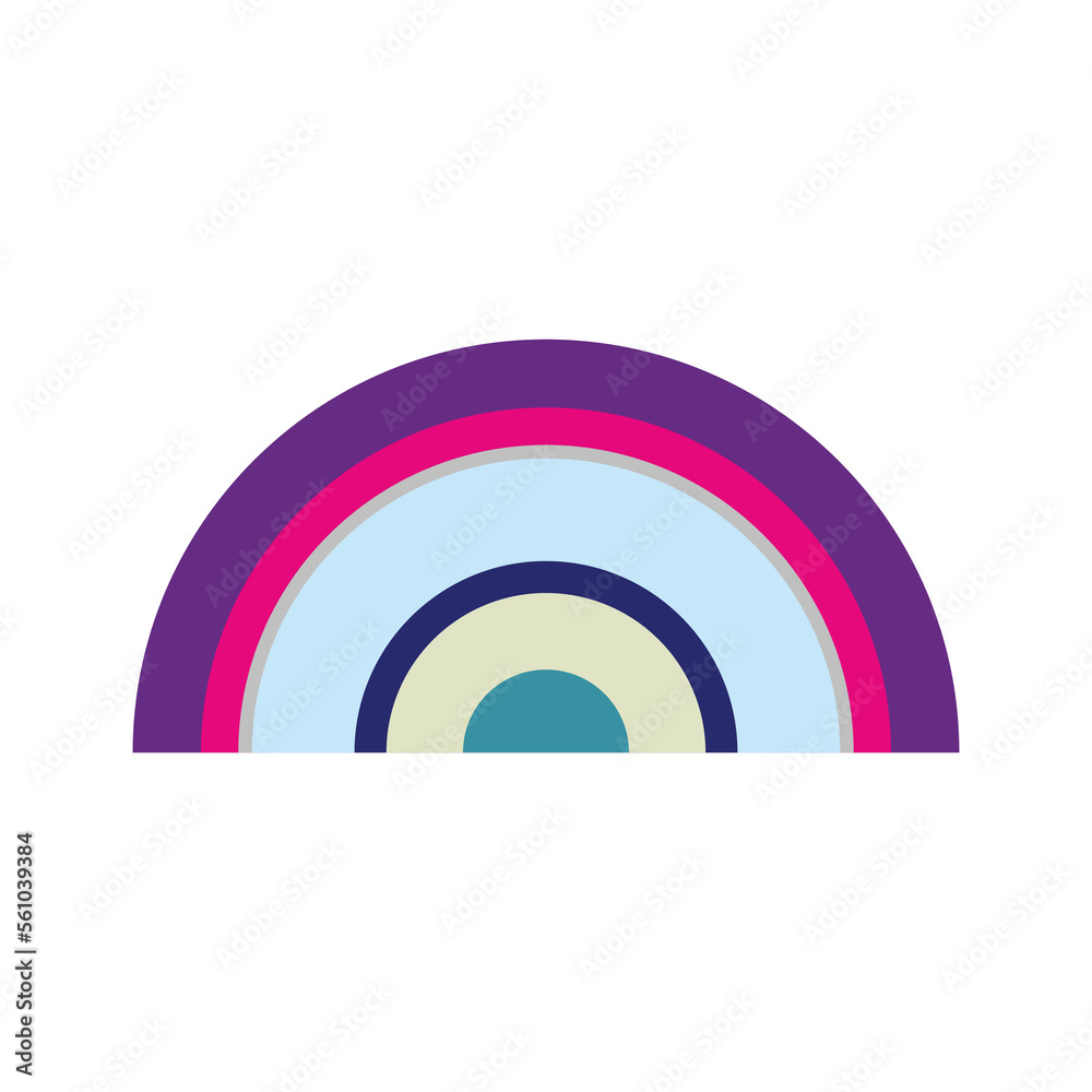 Simple Scandinavian Rainbow Illustration Vector Simple Scandinavian Rainbow Illustration Vector