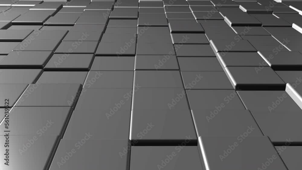 Gray cubes, perspective background, 3d rendering, 4k, loop Gray cubes, perspective background, 3d rendering, 4k, loop