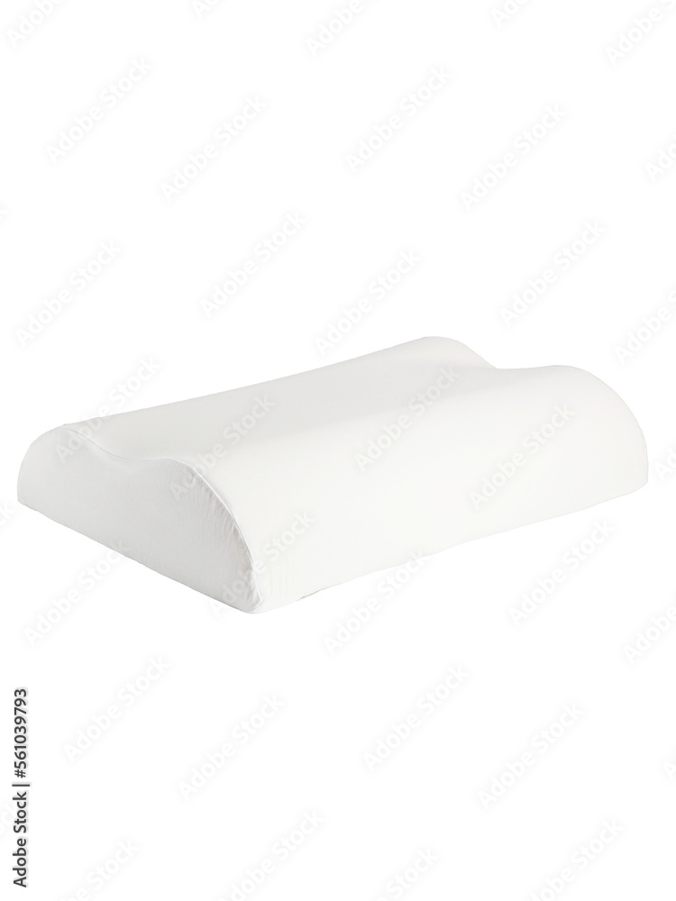 anatomical pillow made of foam material with memory effect, isolate on a transparent background anatomical pillow made of foam material with memory effect, isolate on a transparent background