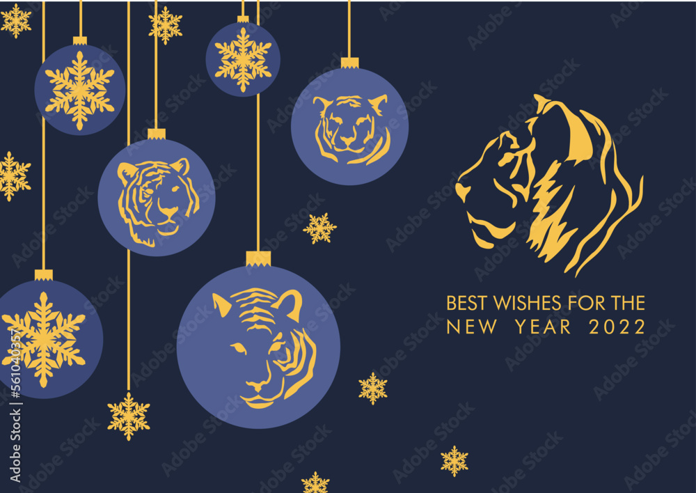 Greeting card in trending dark blue and purple colors 2022. Best wishes