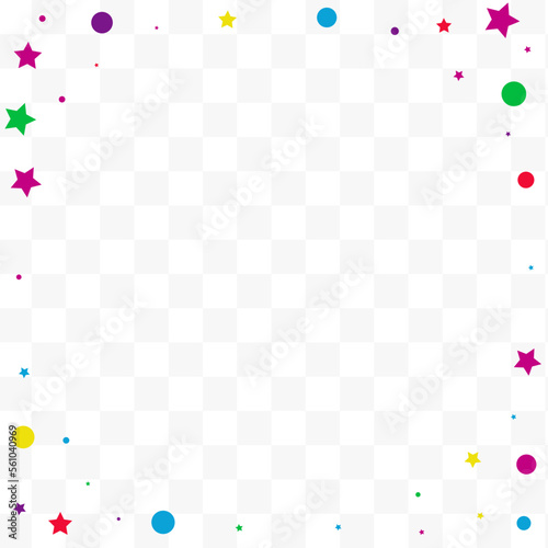 Color Rain Fun Vector Transparent Background.