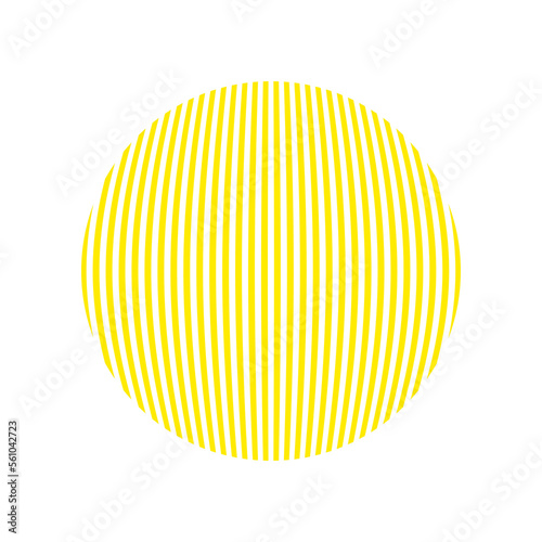 abstract stripe yellow sphere, illustration png © Haysahara