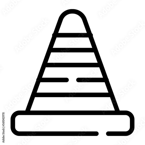 bollards line icon