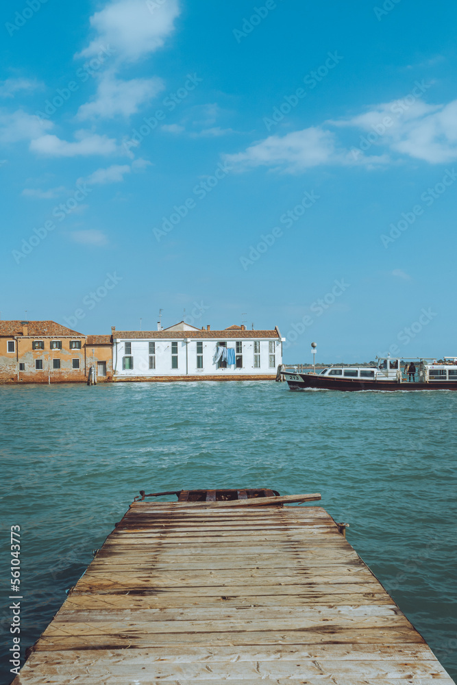 Murano to Burano Boat View Venice Italy