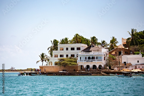 Obraz na płótnie View of Shela town in Lamu island, old white houses in Lamu, Kenya