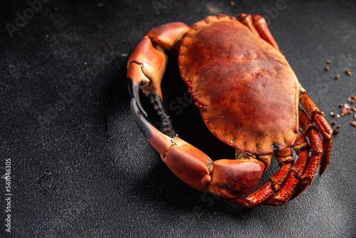 crab boiled seafood ready to eat shellfish fresh healthy meal food snack on the table copy space food background rustic top view photo