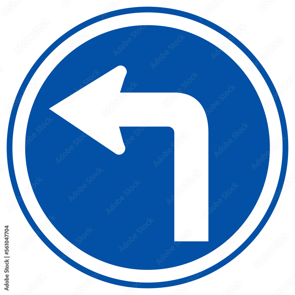 Turn Left Traffic Road Sign,Vector Illustration, Isolate On White Background Symbols, Label. EPS10 Turn Left Traffic Road Sign,Vector Illustration, Isolate On White Background Symbols, Label. EPS10