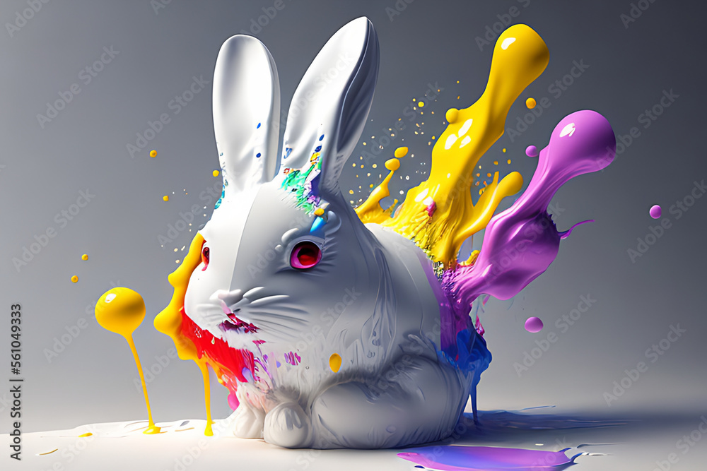 blob art water color paint glob art background Generative AI