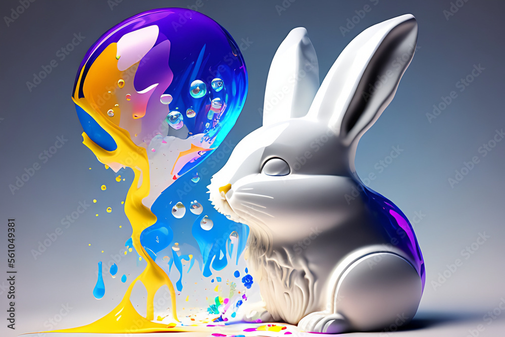 blob art water color paint glob art background Generative AI