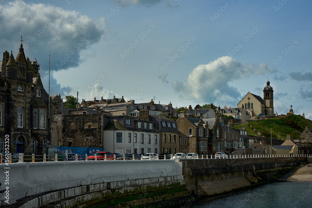 A small coastal town in Scotland - a seafront view