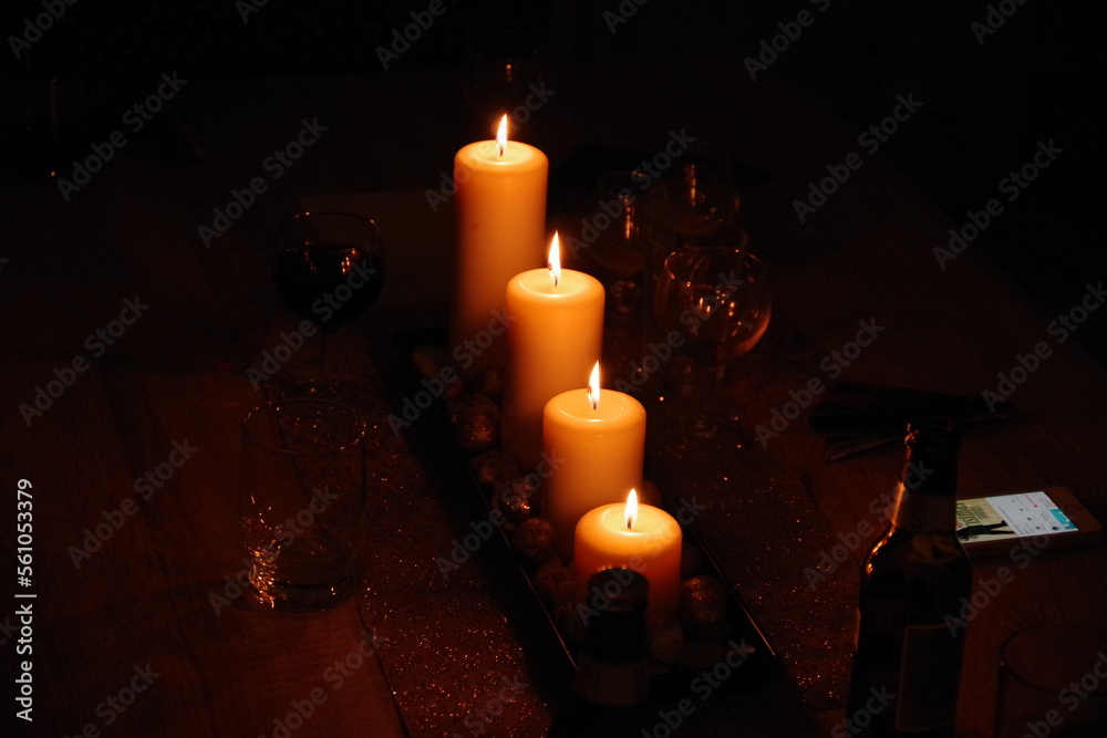 Four candles as advent wreath Four candles as advent wreath