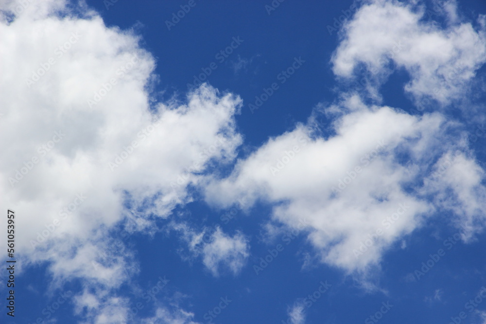 Beautiful blue sky with clouds background.