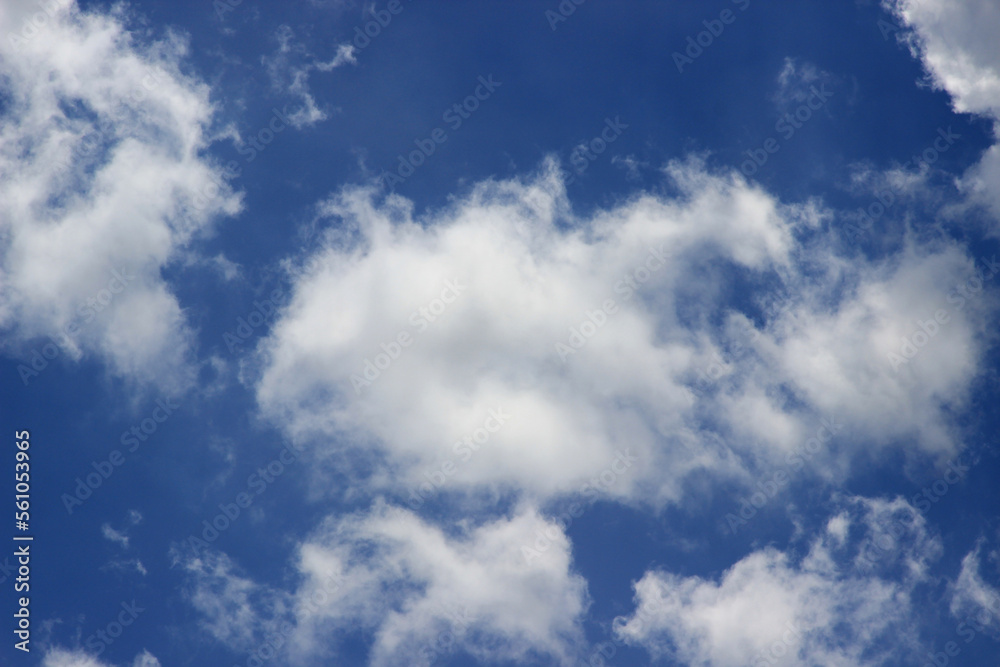 Beautiful blue sky with clouds background.