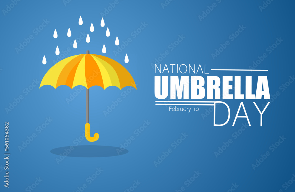 National Umbrella day february 10 vector illustration, suitable poster banner or card National Umbrella day february 10 vector illustration, suitable poster banner or card
