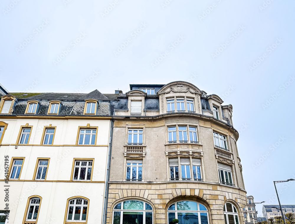 Antique building view in Luxembourg