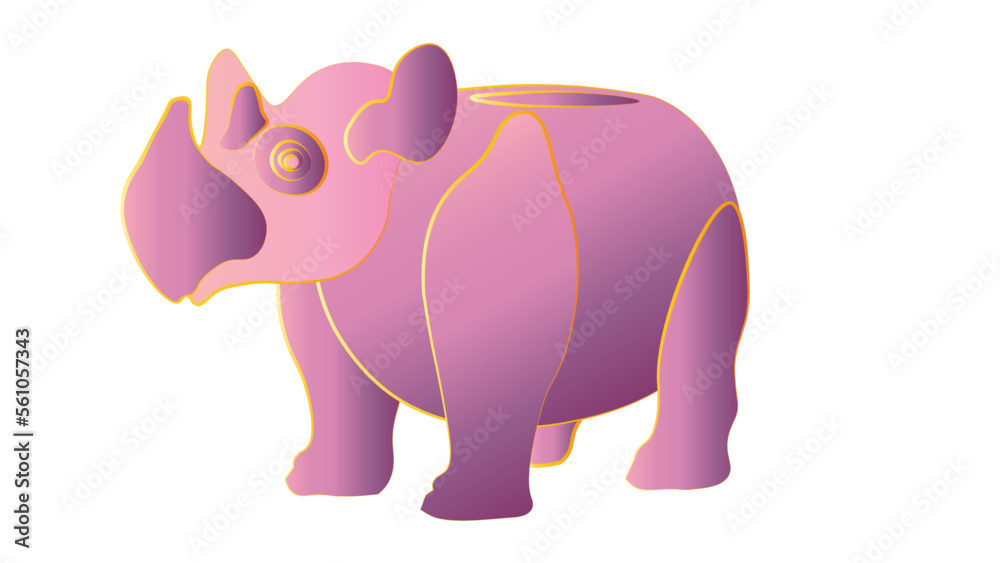 Pink ancient rhino