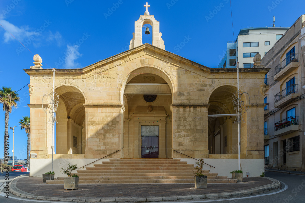 Obraz premium St. Paul's Shipwreck Church in St. Paul's Bay, Malta.