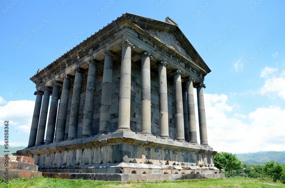view on the temple of Garni, Armenia
