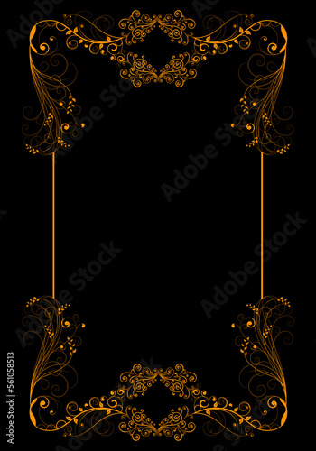 floural frame decorative ornament element design