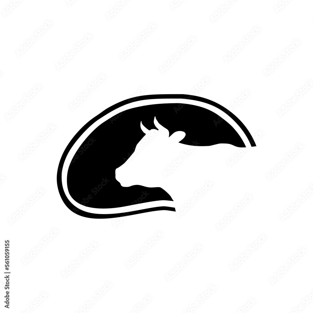 Beef Meat Icon Symbol. Cow Meat Illustration For Pictogram, Logo or Design Element. Vector Illustration Beef Meat Icon Symbol. Cow Meat Illustration For Pictogram, Logo or Design Element. Vector Illustration