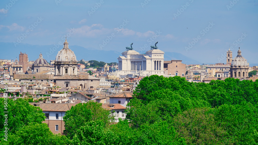 Aerial view of Rome Italy
