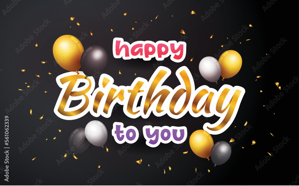 Naklejka premium Happy birthday design background