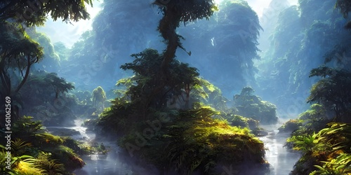 jungle with curve tree
