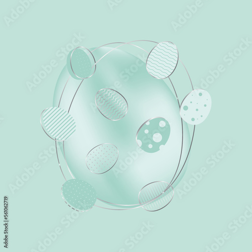 Easter eggs monochrome