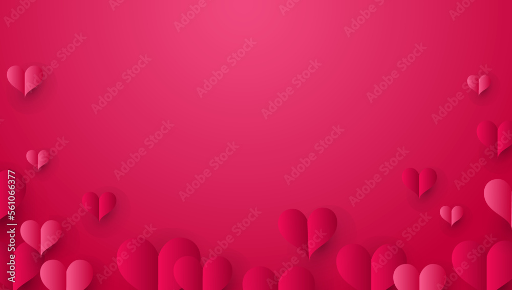 Happy Vilentine's day. Pink background with hearts.