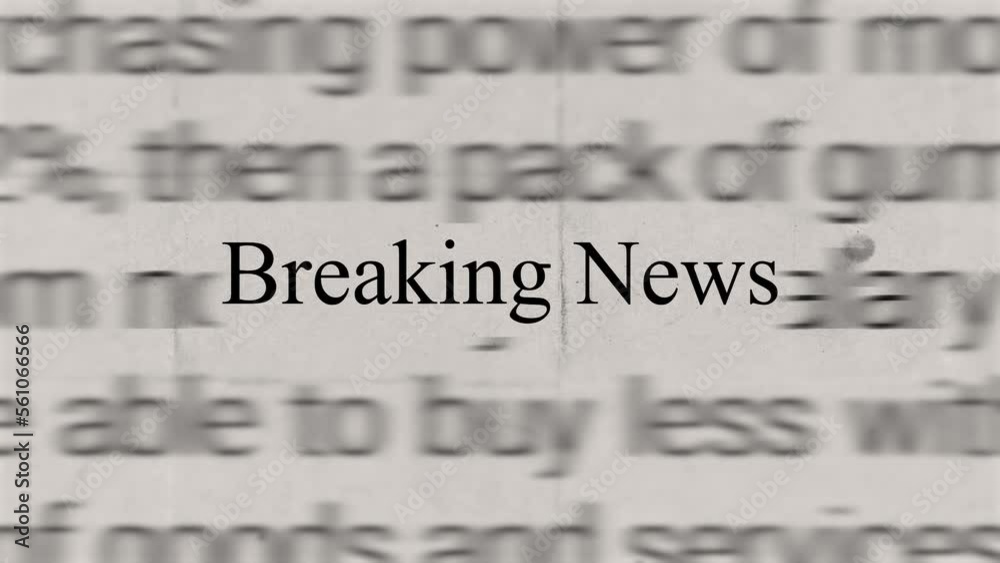 Central Bank in the news headline - text intro flashing breaking news topic trend. Politics, economics, society, controversial debates, and current affairs. Newspaper, social media TV networks. 