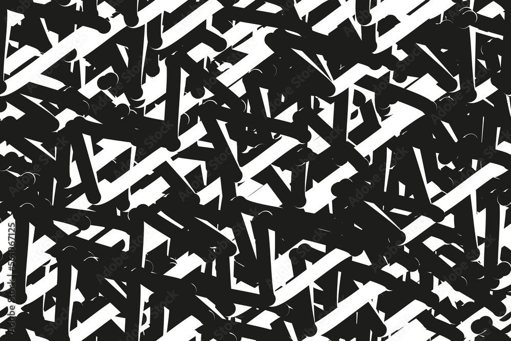 Black and White Line Segments Seamless Pattern Black and White Line Segments Seamless Pattern