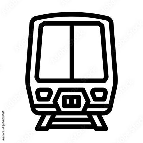 train transport vehicle line icon vector. train transport vehicle sign. isolated contour symbol black illustration