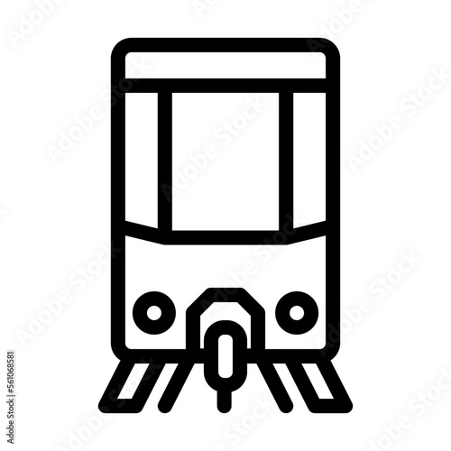 funicular transport vehicle line icon vector. funicular transport vehicle sign. isolated contour symbol black illustration