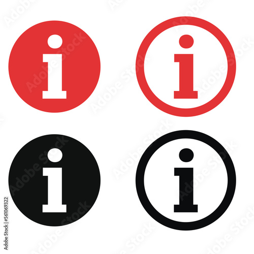 information icon set. Vector illustration.