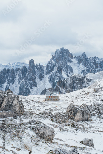 Panoramic View in the Dolomites South Tyrol Italy Tre Cime di Lavaredo © Peter