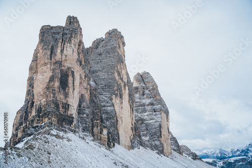 Panoramic View in the Dolomites South Tyrol Italy Tre Cime di Lavaredo