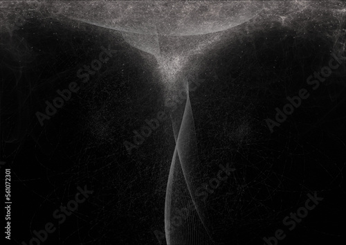 Graphic abstraction Storm dust in the darkness Empty space is ready for text.