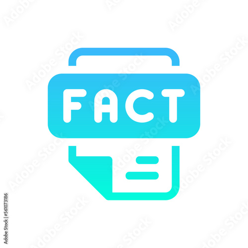 fact flat gradient icon